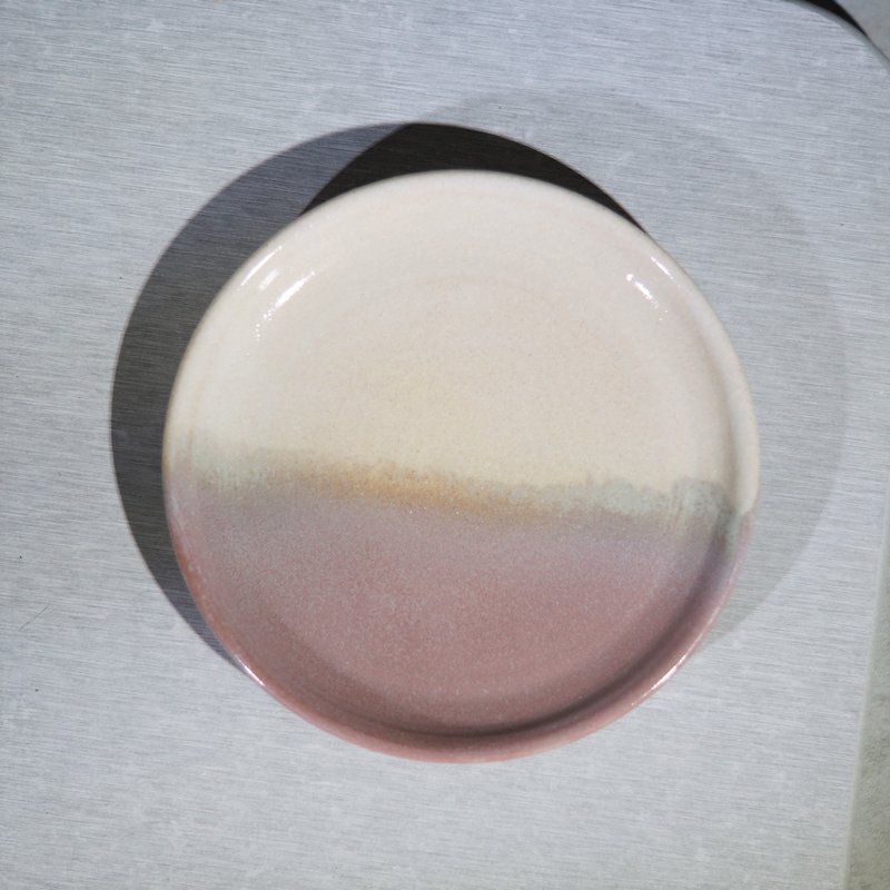 粉紫点心盘,水果盘-约Ø 13厘米 - 浅碟/小碟子 - 陶 多色