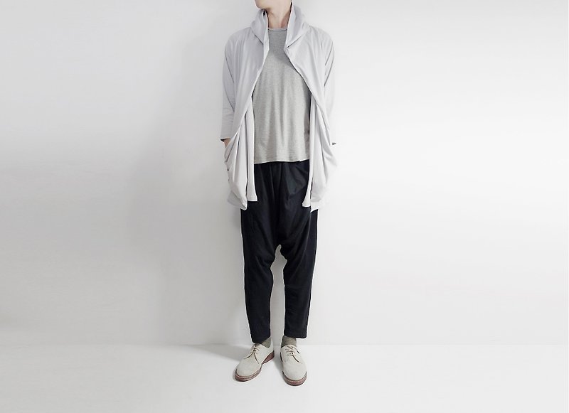 I . A . N Design 连帽口袋外套 浅灰色 有机棉 Organic Cotton - 背带裤/连体裤 - 棉．麻 