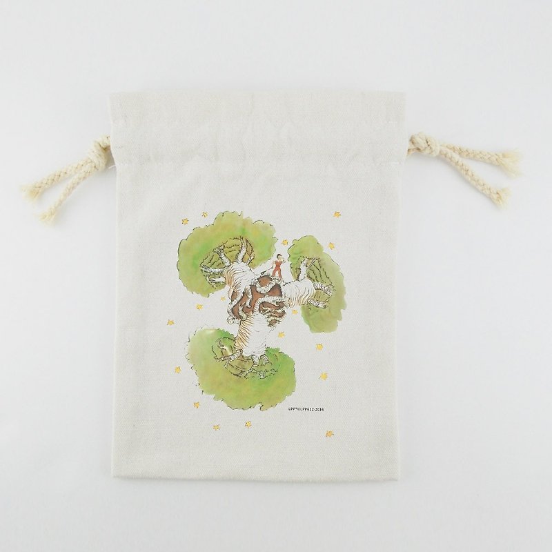小王子经典版授权 - 束口袋(大)：【猢狲面包树】 - 其他 - 棉．麻 绿色