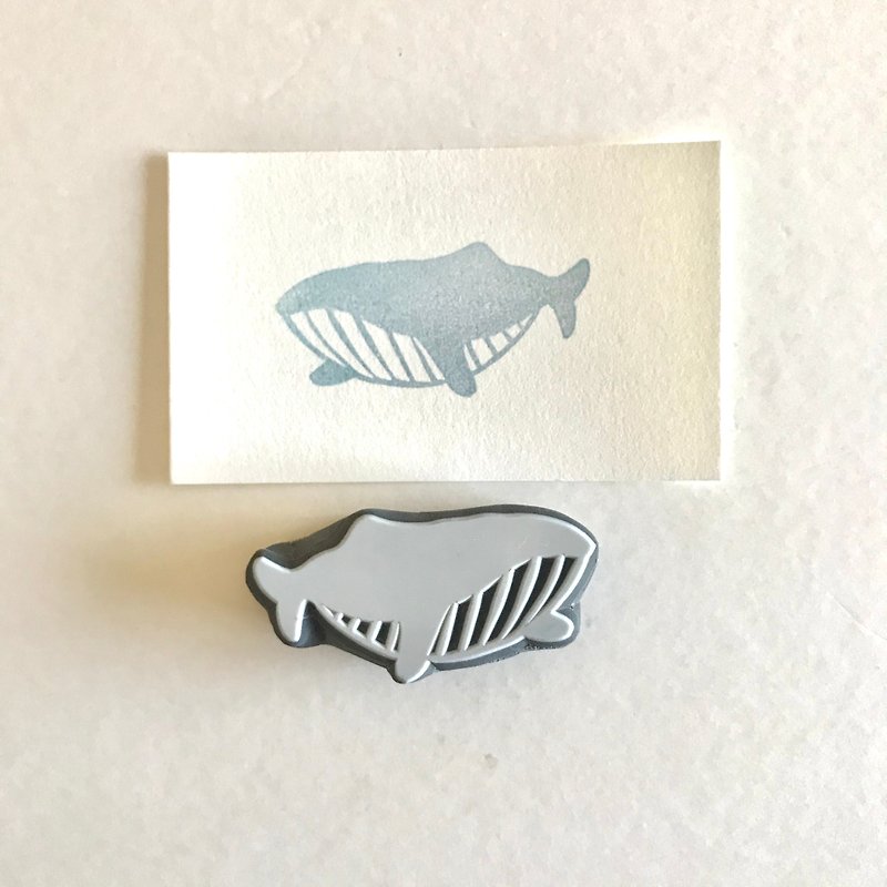 消しゴムスタンプ　クジラ - 印章/印台 - 橡胶 蓝色