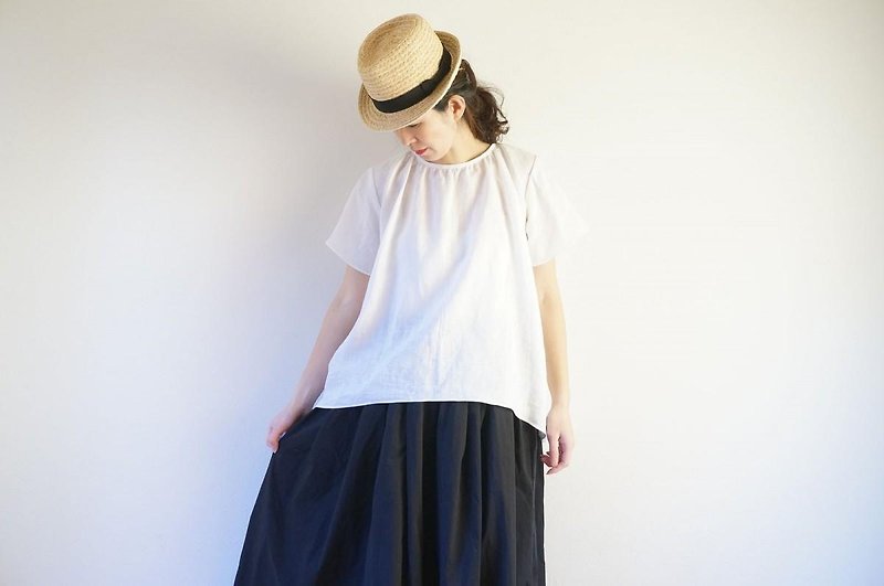 European linen blouse LADY'S - 女装上衣 - 棉．麻 白色