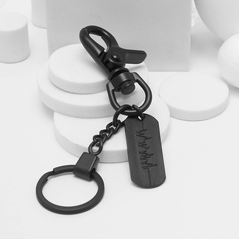 Recovery 心电图钥匙圈 (雾黑) - 钥匙链/钥匙包 - 其他金属 黑色