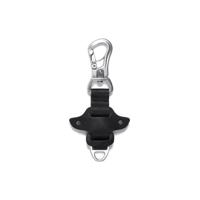 oqLiq - Aura Protection - 脊随型皮革钥匙圈(黑色)毕业、老师礼 - 钥匙链/钥匙包 - 真皮 黑色