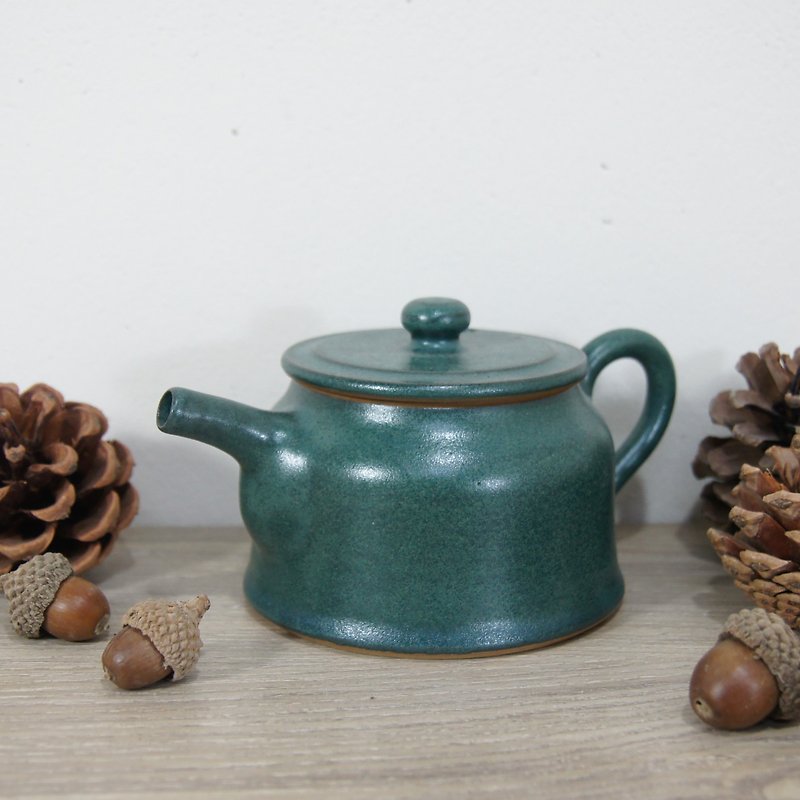 铬绿茶壶(惜福品)-容量约170ml - 茶具/茶杯 - 陶 绿色