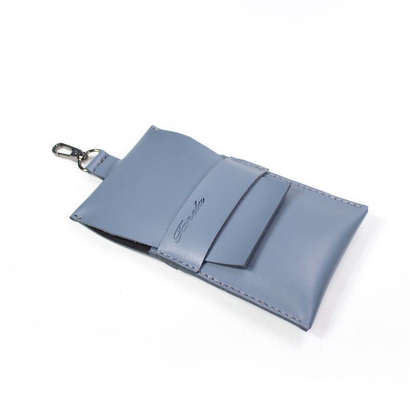 TaneLa 全手作 牛皮 深烟灰 手机包 可配合后背包使用 香港设计 - 其他 - 真皮 灰色