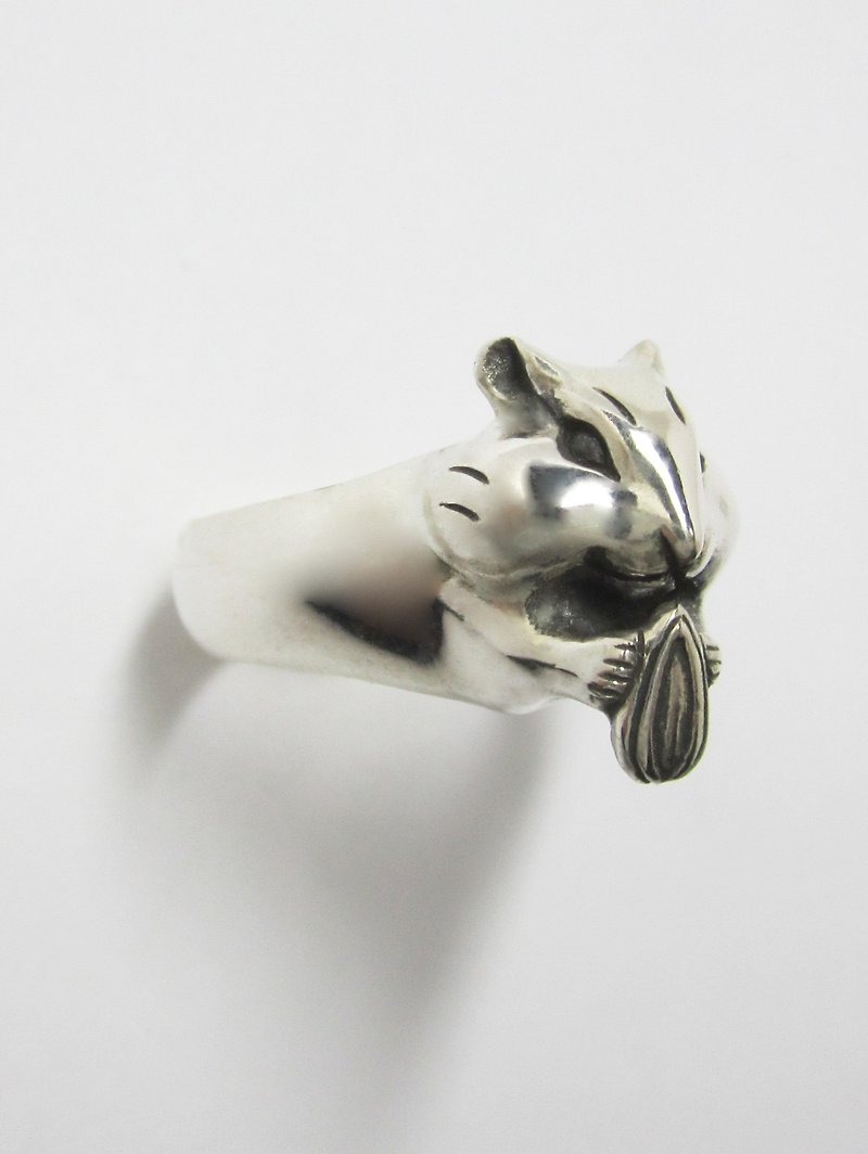 栗鼠  リス  RING - 戒指 - 其他金属 银色