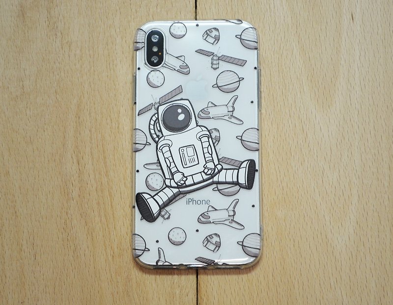 【小case】漂浮太空人·透明软壳手机壳 (iPhone系列) - 手机壳/手机套 - 塑料 透明