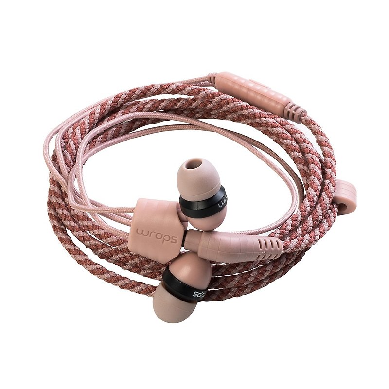 英国 Wraps【Limited】粉彩时尚编织手环耳机 莓粉 - 耳机 - 聚酯纤维 