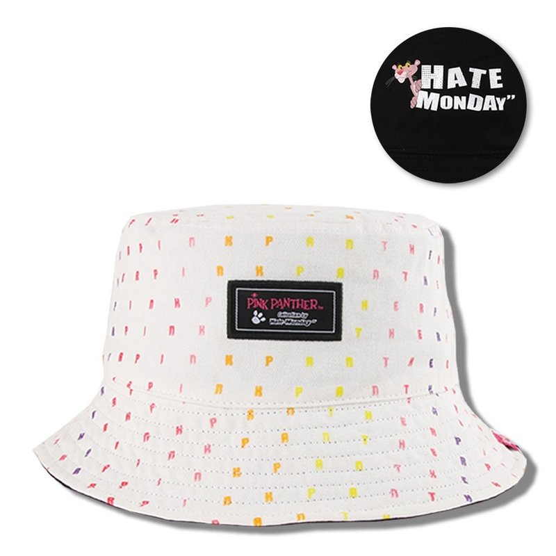 Hate Monday'' X PINK PANTHER BUCKET HAT渔夫帽(PPHM-A11) - 帽子 - 棉．麻 粉红色