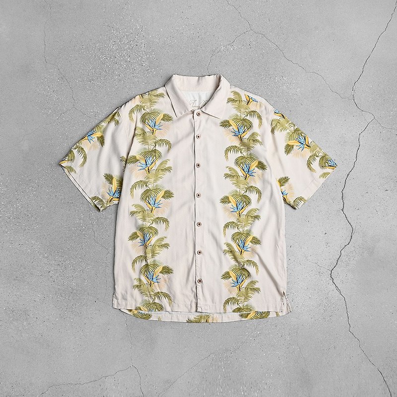 Vintage Aloha Shirts 夏威夷衫 / Vintage 古着 - 男装衬衫 - 棉．麻 卡其色