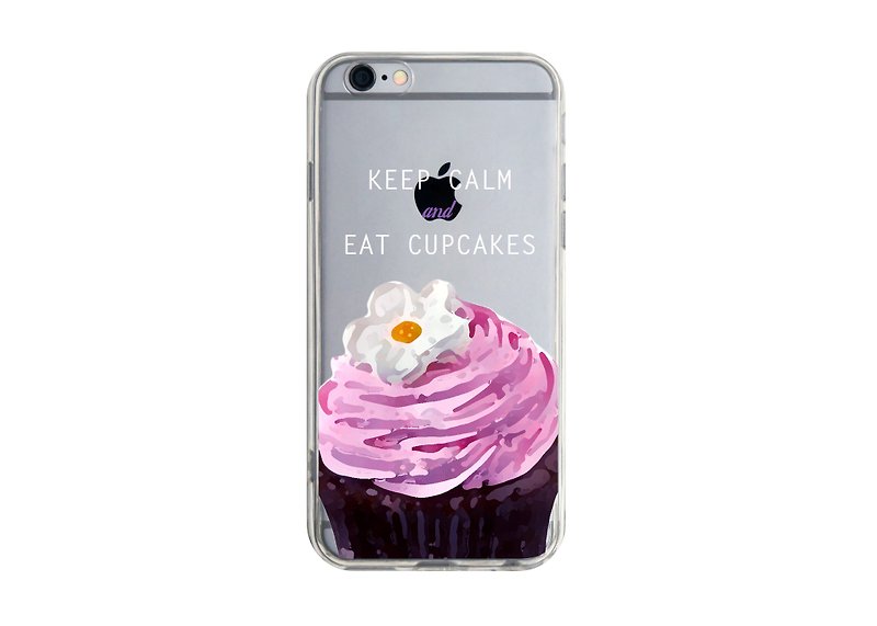 杯子蛋糕  透明 iPhone X 8 7 6s Plus 5s 三星 S7 S8 S9 手机壳 - 手机壳/手机套 - 塑料 粉红色