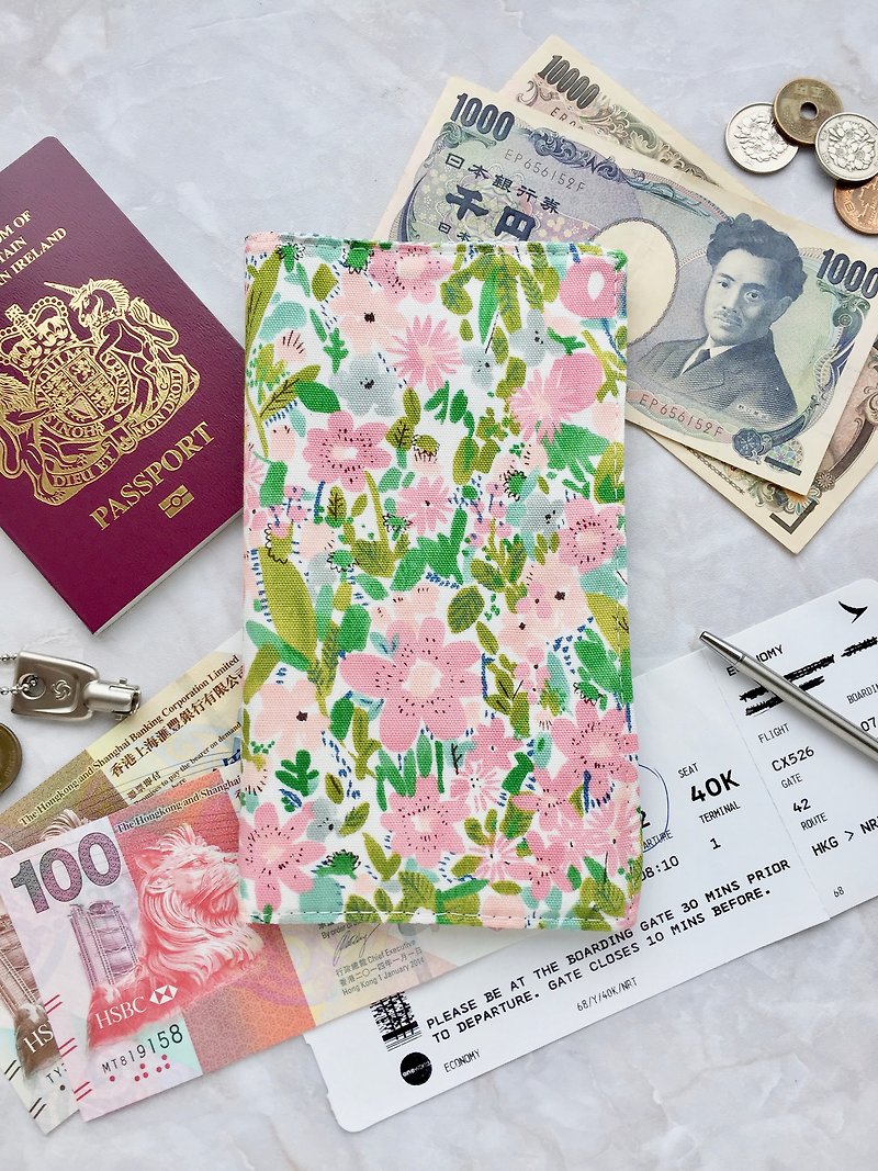 旅游证件套 钱包 收纳 - 护照夹/护照套 - 棉．麻 绿色