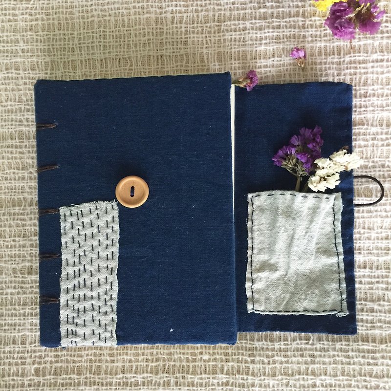 Notebook Handmadenotebook Diary 筆記本 - 笔记本/手帐 - 棉．麻 蓝色