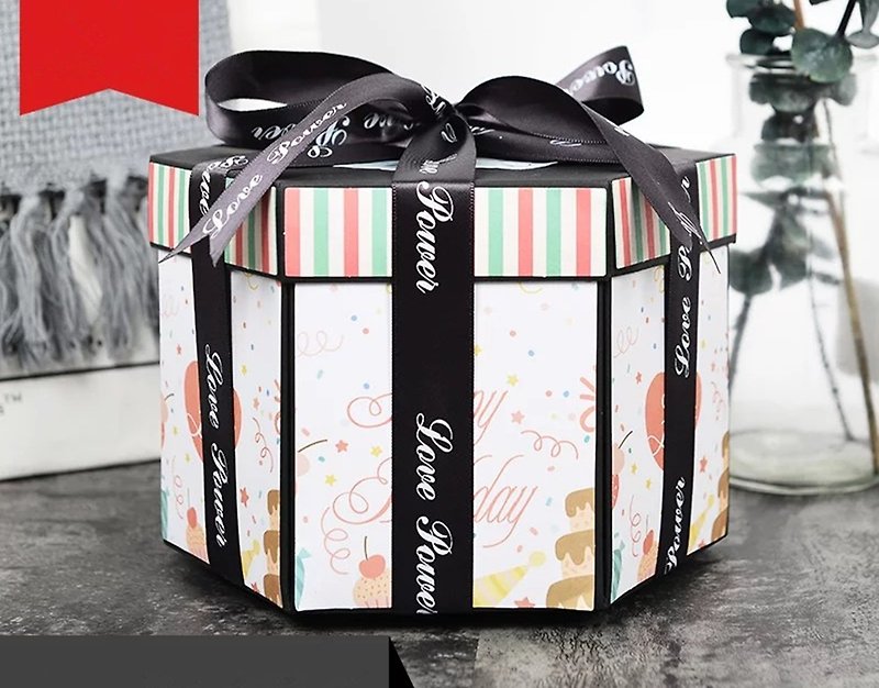 生日礼盒 礼品盒 生日礼物 男朋友 礼品 情人节礼盒,圣诞节礼盒 - 相簿/相册 - 纸 白色