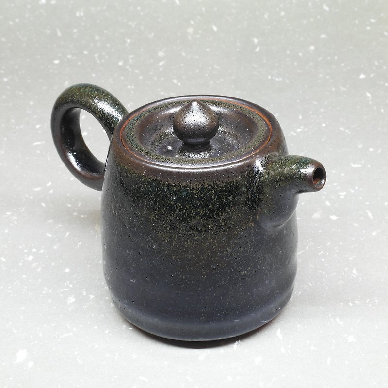 墨韵 桶型侧把茶壶 手工陶艺 茶道具 - 茶具/茶杯 - 陶 