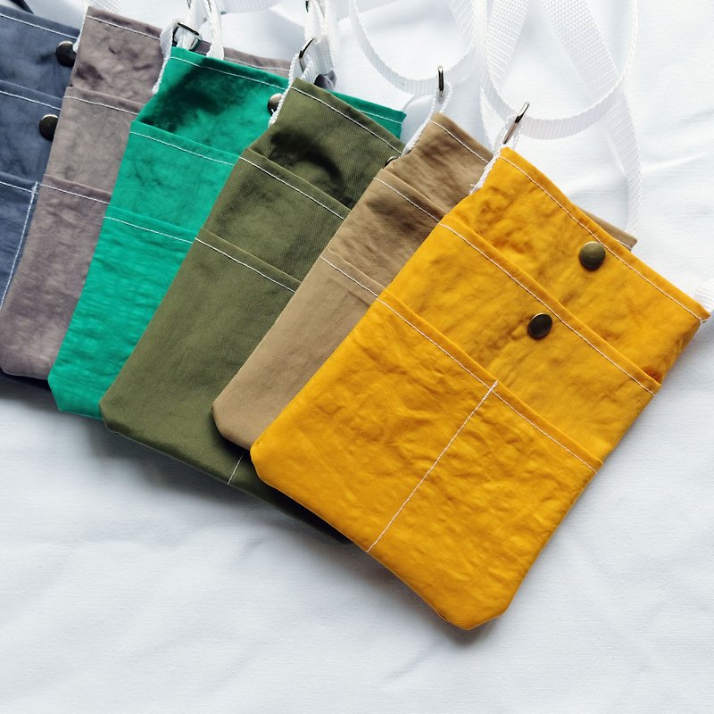 素色基本款多隔层随身小袋 - 侧背包/斜挎包 - 防水材质 多色