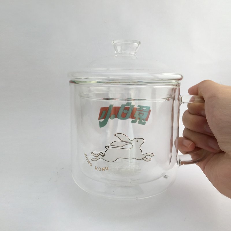 双层 隔热 耐热 玻璃杯/茶杯/咖啡杯 - <小白兔> - 保温瓶/保温杯 - 玻璃 