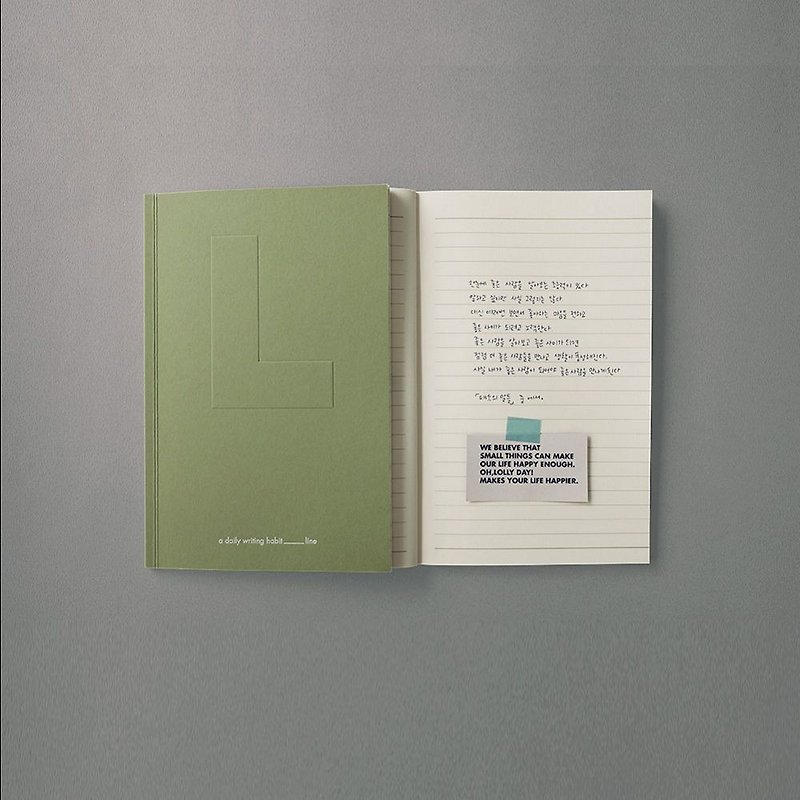 OLD 日常习惯笔记本V2-L横线内页,OLD83394 - 笔记本/手帐 - 纸 绿色