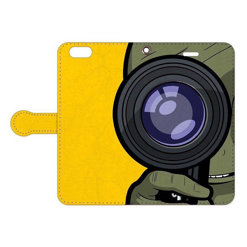 [手帳型スマホケース]alien / 8mm camera - 手机壳/手机套 - 真皮 黄色