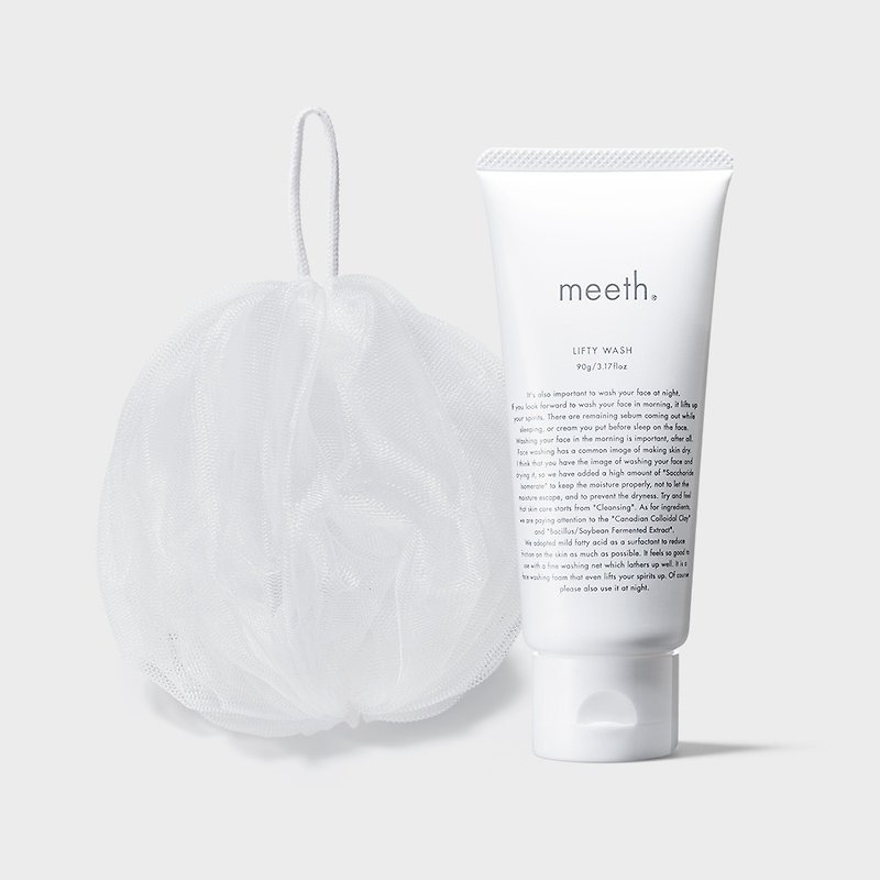 meeth 冰河泥洁颜乳+手工起泡网 | 深层净化毛孔 - 脸部清洁/卸妆用品 - 浓缩/萃取物 白色
