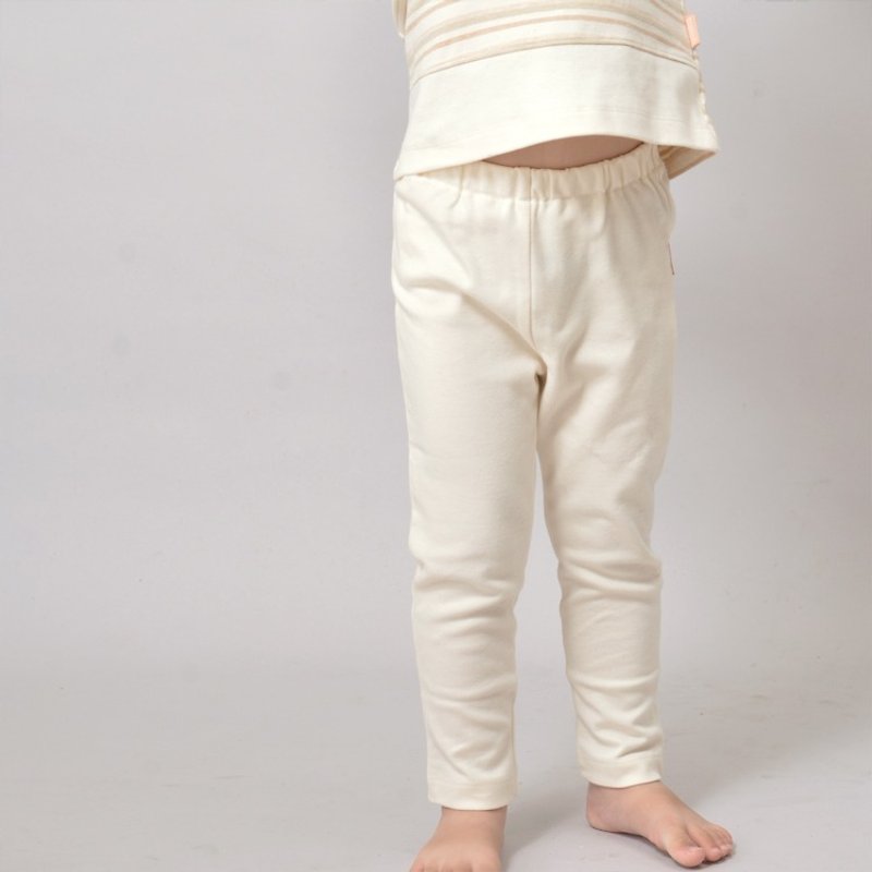 【ecoolla】有机棉包腿裤_原棉米|台湾制| - 童装裤 - 棉．麻 白色