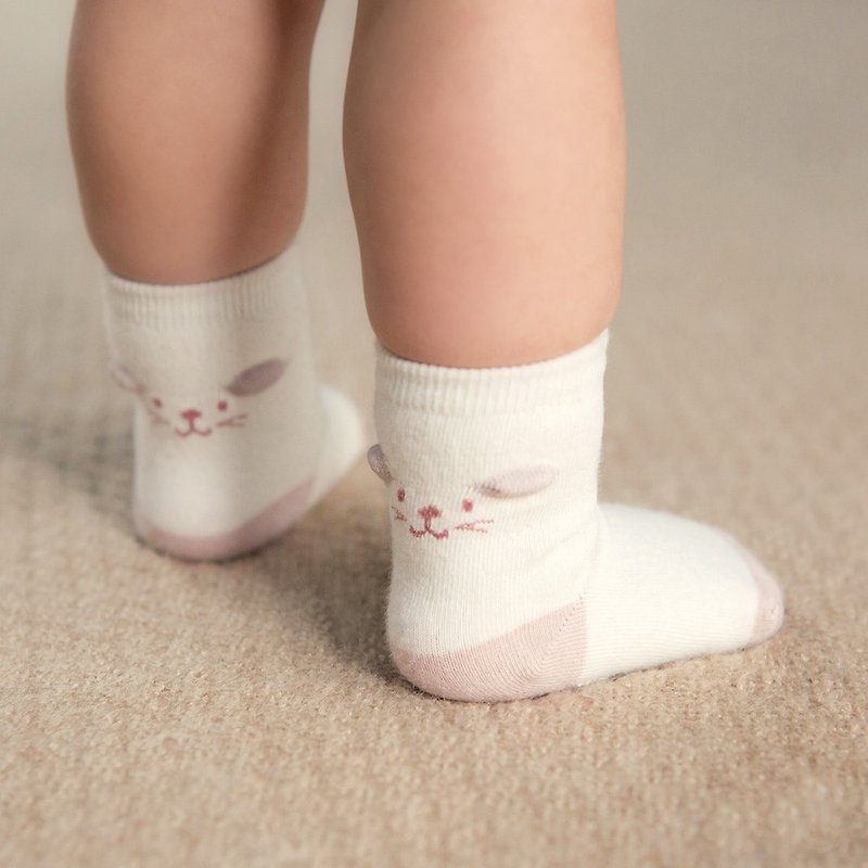 Happy Prince Begit动物婴童短袜 韩国制 - 婴儿袜子 - 棉．麻 粉红色