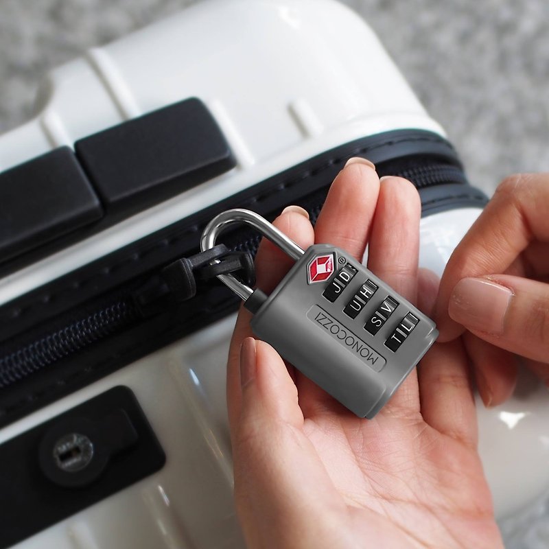 Bon Voyage | TSA 金属字母行李锁 - 灰色 - 其他 - 其他金属 