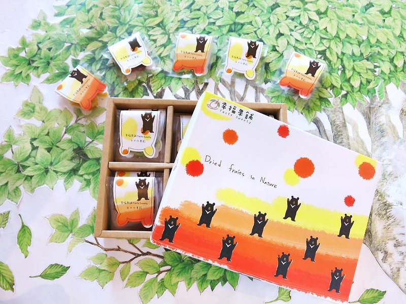 橙舞橘彩熊水果干礼盒(6格12入/18入) - 水果干 - 新鲜食材 橘色