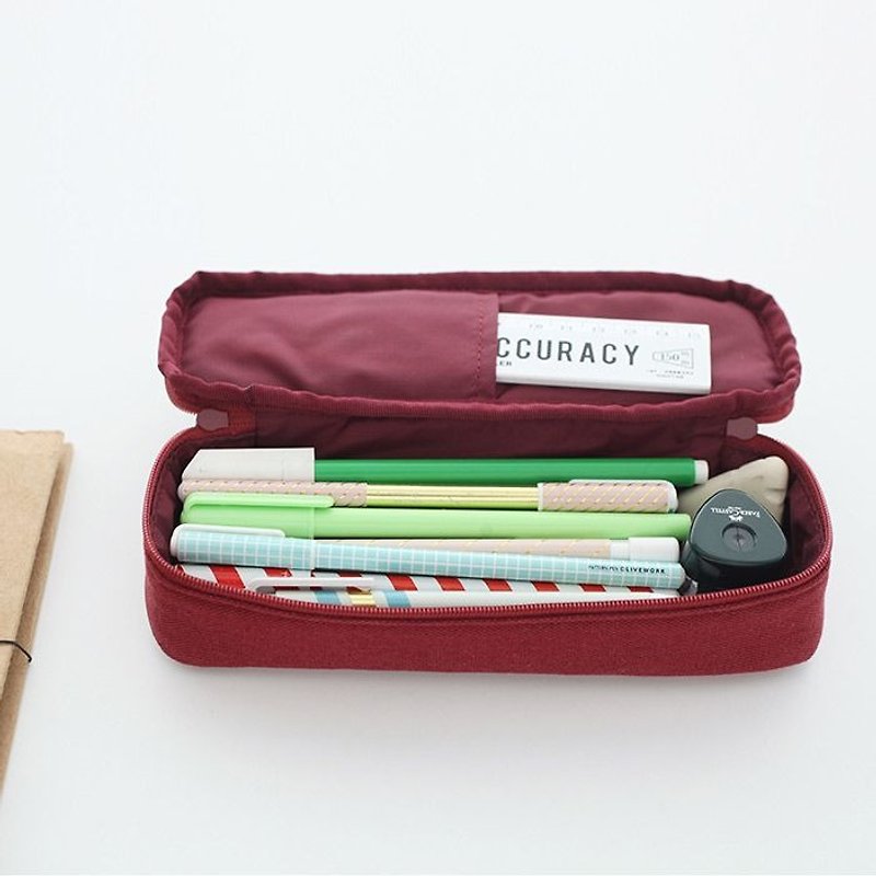 Livework-小确幸万用口袋笔袋Ver.3-砖红,LWK37996 - 铅笔盒/笔袋 - 棉．麻 红色