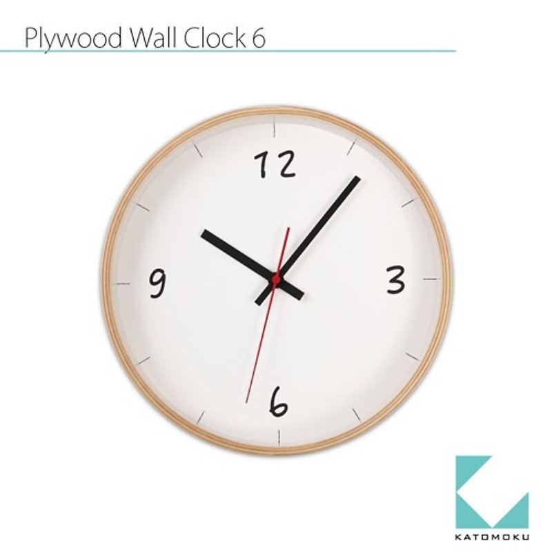 KATOMOKU plywood wall clock 6 km-52N - 时钟/闹钟 - 木头 