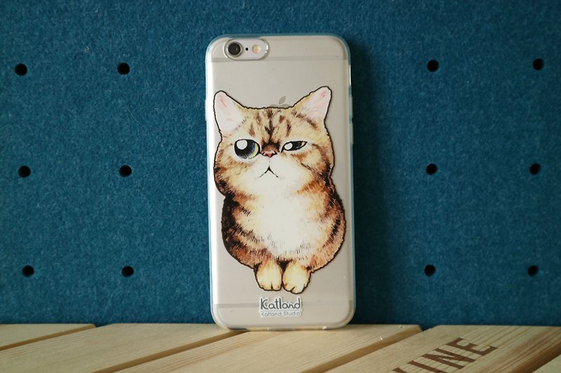 自家设计 - 小吉猫咪手机壳 保护套Phone Case K01_B_0 - 手机壳/手机套 - 塑料 橘色