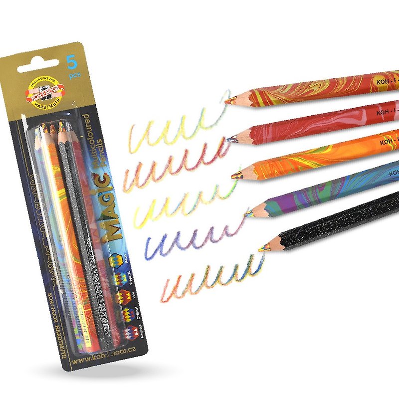 KOH-I-NOOR 六角彩虹魔术色铅笔-5入组(捷克品牌文具/美术画具) - 铅笔/自动铅笔 - 其他材质 多色