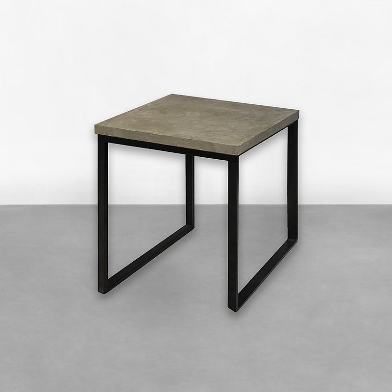 水泥方管口字桌 CU032 - 餐桌/书桌 - 木头 灰色