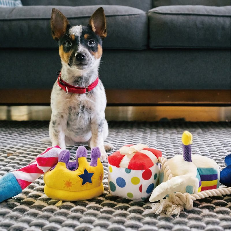 【狗狗玩具 欢乐派对-迷你 5件组】宠物  啾啾声 抗忧解压 - 玩具 - 环保材料 