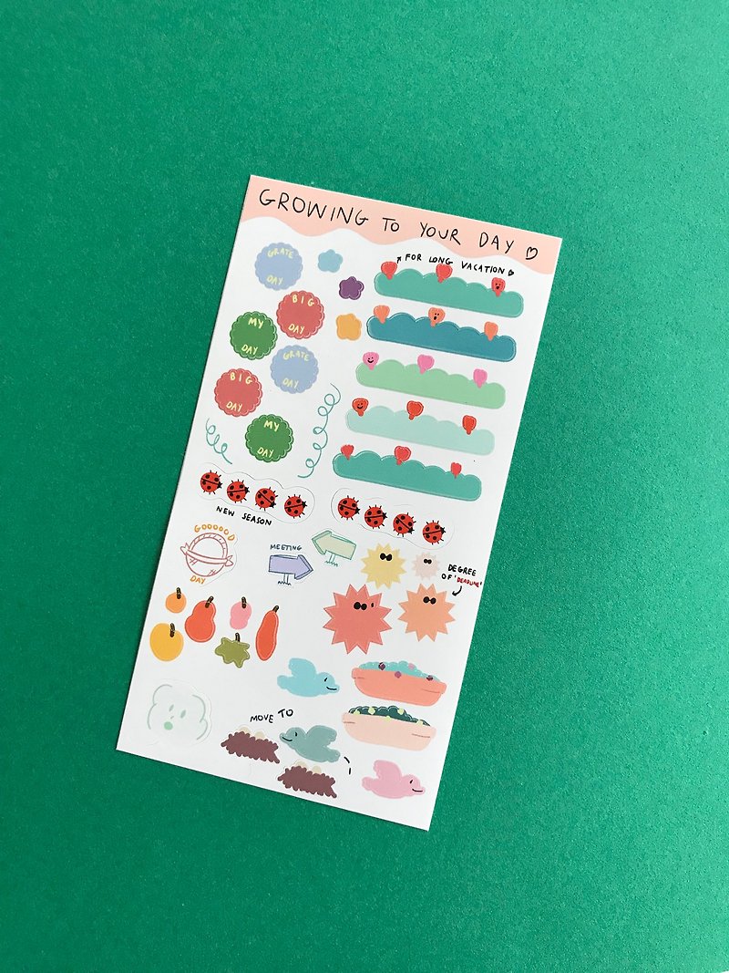 Growing your day planner sticker - 贴纸 - 纸 多色