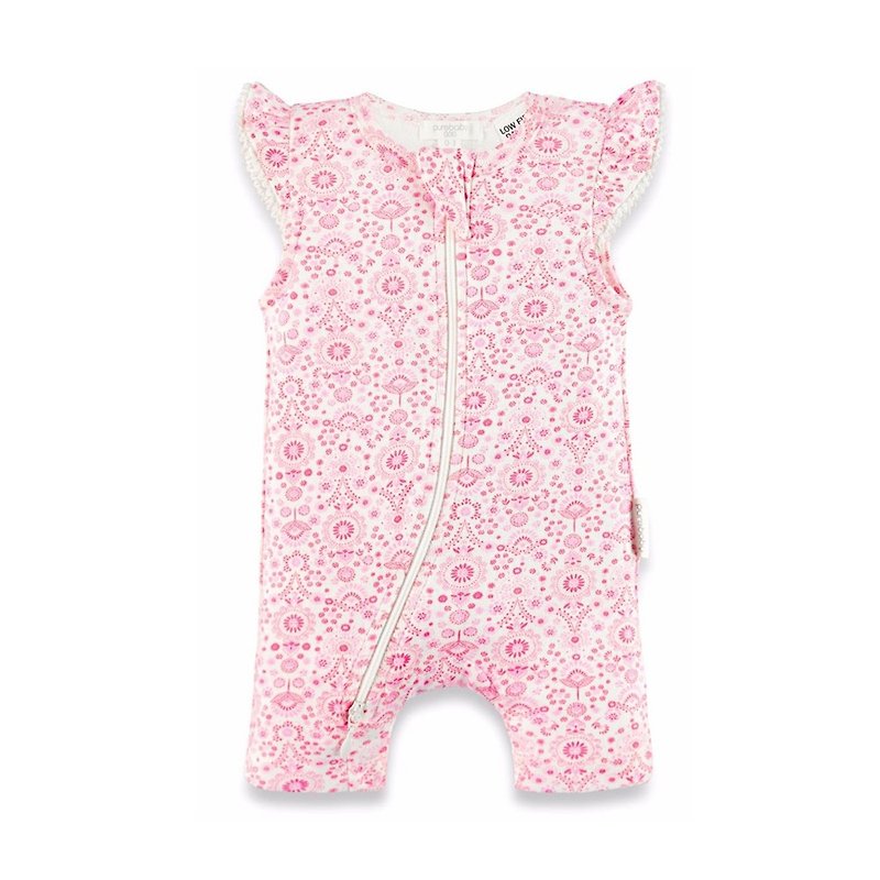 澳洲Purebaby有机棉婴童连身装-3~12月 - 包屁衣/连体衣 - 棉．麻 粉红色