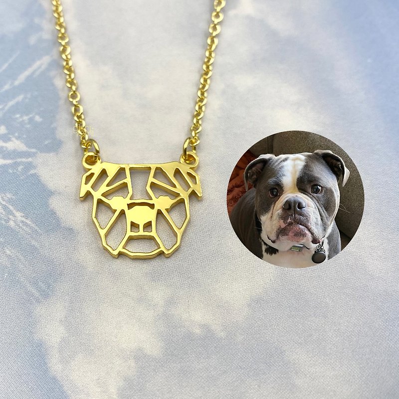 Custom Dog Necklace, Dog memorials, Pet jewelry, Birthday Gift for girl - 项链 - 铜/黄铜 金色