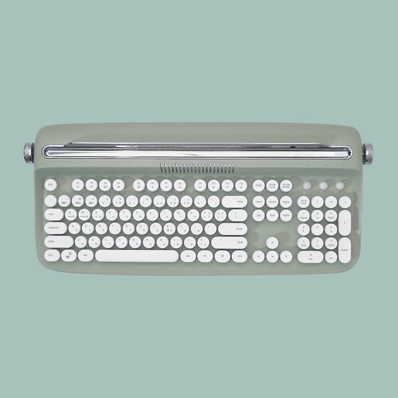 actto 复古打字机无线蓝牙键盘 - 橄榄绿 - 数字款 - 电脑配件 - 其他材质 