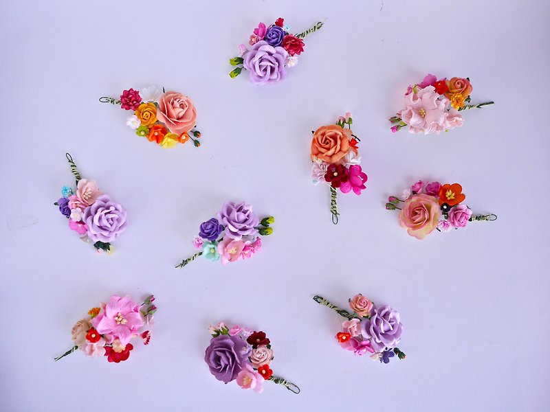  10 Small Paper Flower Bouquets, centerpiece, peach, pale pink and purple theme  - 木工/竹艺/纸艺 - 纸 粉红色