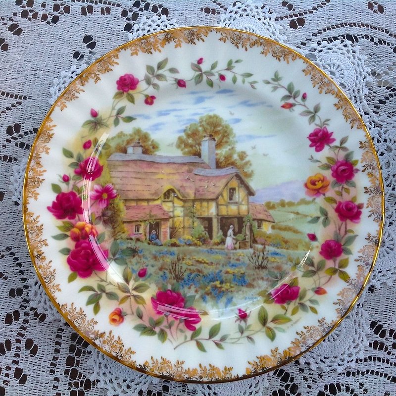 英国骨瓷Roya lAlbert1989年春季版蛋糕盘点心盘水果盘 下午茶 - 浅碟/小碟子 - 其他材质 多色
