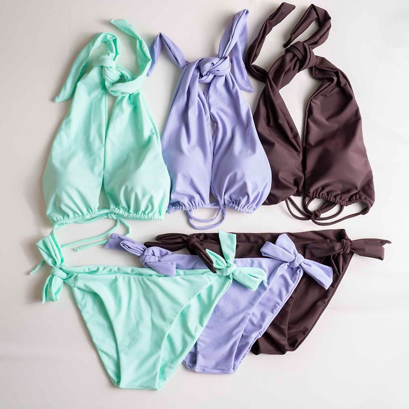 Match me swimwear Claire bikini set plain colors - 女装泳衣/比基尼 - 环保材料 多色