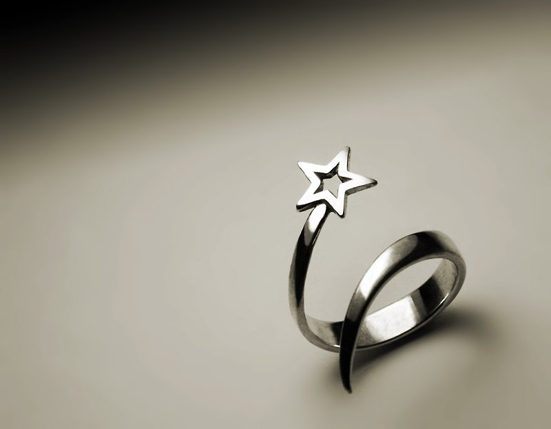 大流星银戒指 - 戒指 - 其他金属 银色