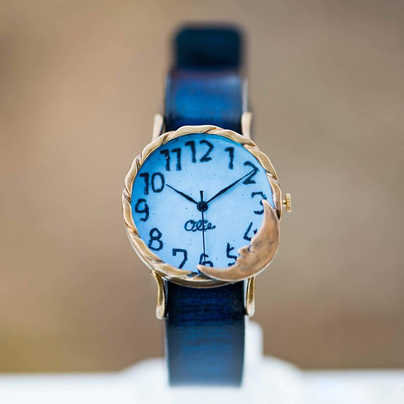 黄昏の月腕時計Mパステルブルー - 女表 - 其他金属 蓝色