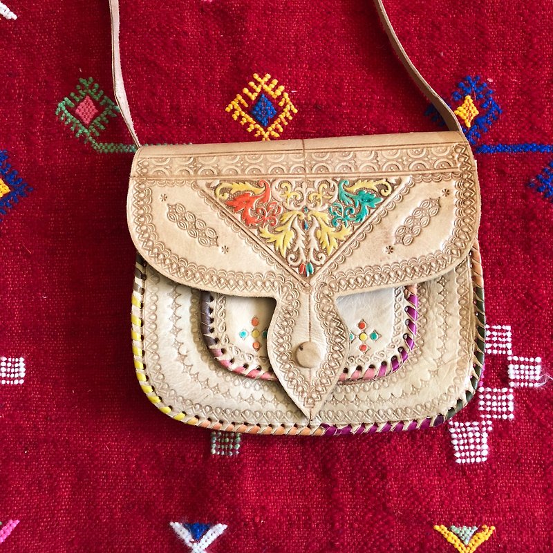 摩洛哥 彩色骆驼包 慕古纳城玫瑰园二世 - 侧背包/斜挎包 - 真皮 多色