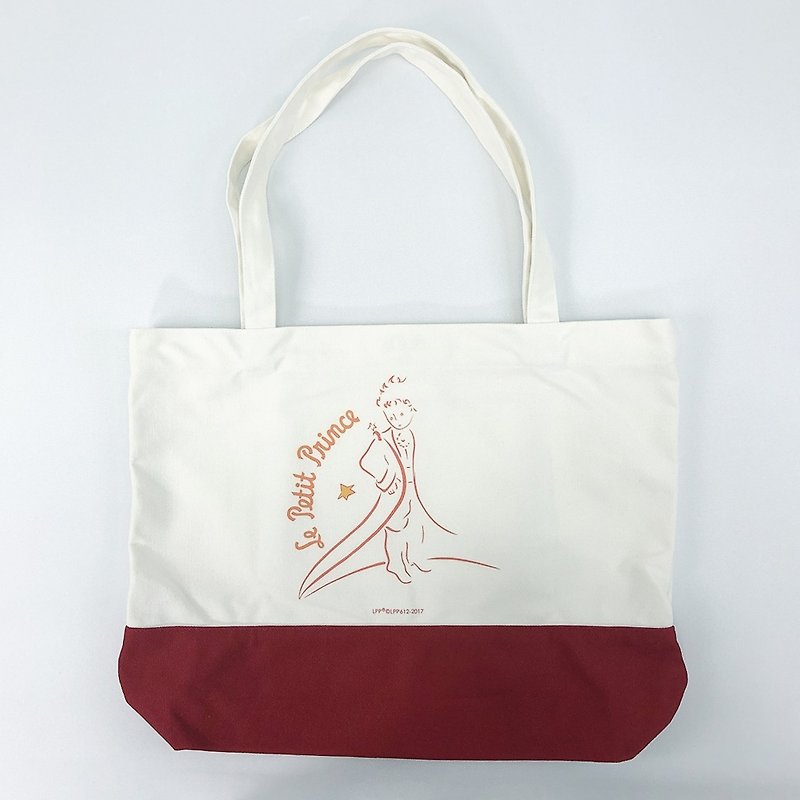 小王子经典版授权-拼色购物包(红),CB17AA02 - 侧背包/斜挎包 - 棉．麻 红色