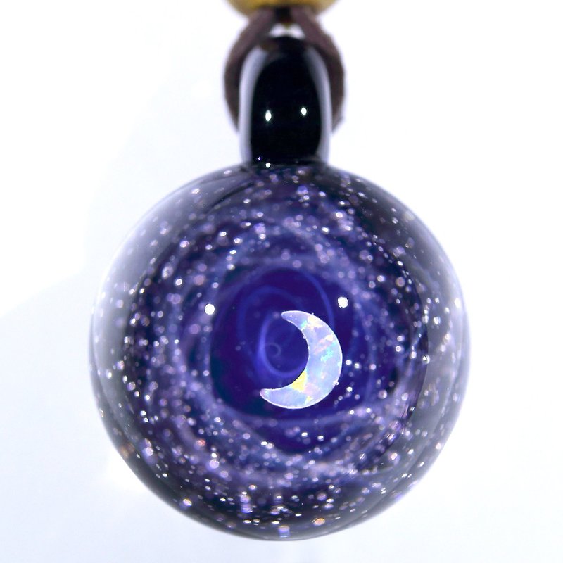 宇宙ガラスペンダント  no.124 - 颈链 - 玻璃 紫色