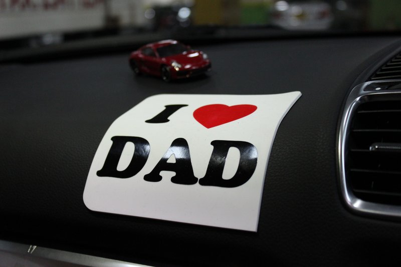 硅胶 杯垫 白色 - Love 2 love硅胶标志- I LOVE DAD