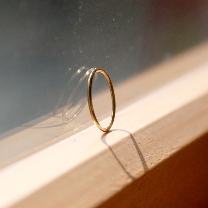 其他金属 戒指 橘色 - 极简系列 - 菱形/细致铜戒 - 高质量黄铜戒指 银饰 礼物 包装