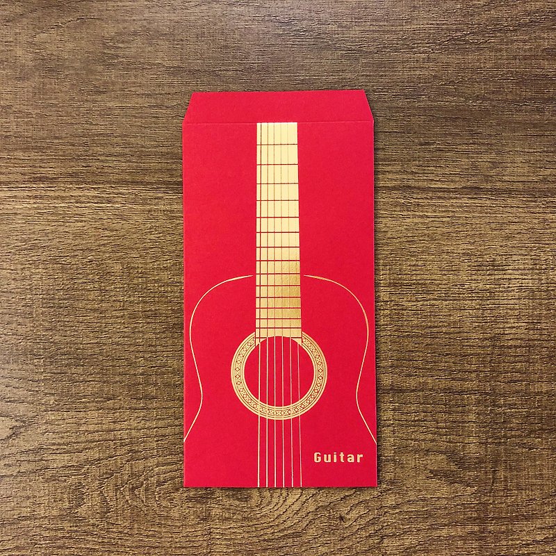 吉他-音乐新年红包袋(三入) - 红包/春联 - 纸 红色