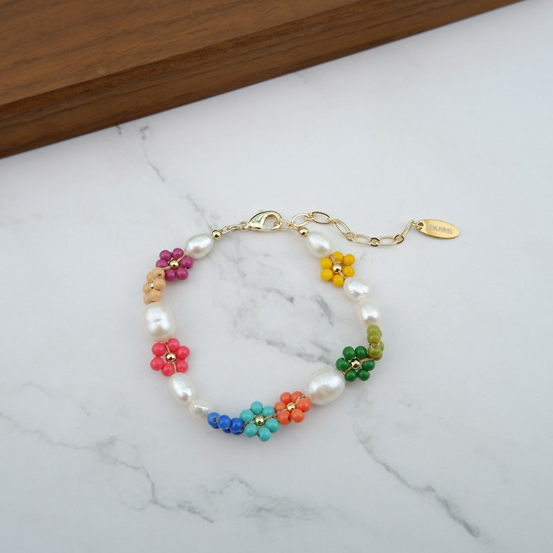 PANNE 手链、石、人造珊瑚和淡水珍珠 - 手链/手环 - 珍珠 多色